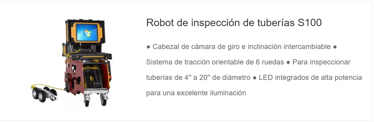 Inspección de tuberías: cámaras-robots para inspección alcantarillado